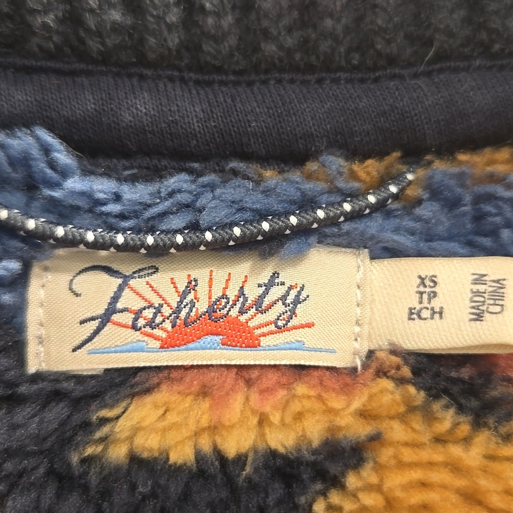 Faherty-Thunder Voice Eagle High Pile Fleece Jacket-Size XS - Picture 10 of 16